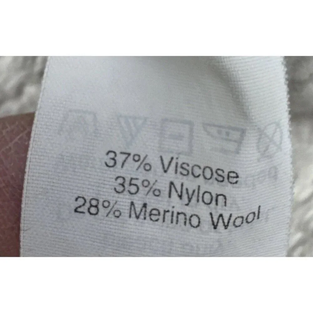 J. Crew Women’s Gray Striped Merino Wool Blend Crew Neck Sweater‎ Top Sz Large